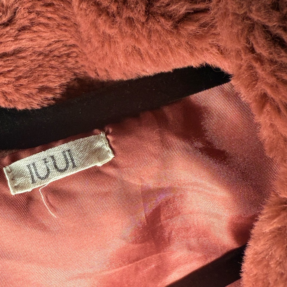 Pink Teddy Faux Fur Jacket Zip-Up Plush Coat L/XL - Picture 5 of 5